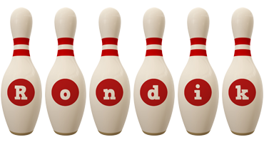 Rondik bowling-pin logo