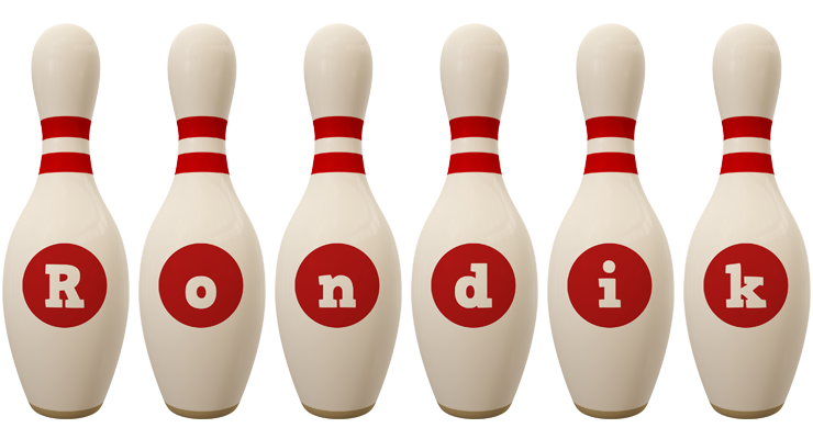 Rondik bowling-pin logo