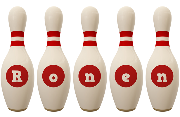 Ronen bowling-pin logo