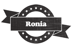 Ronia grunge logo