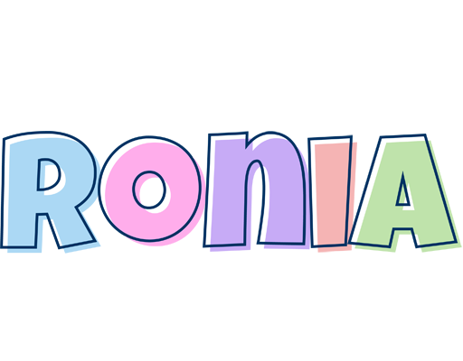 Ronia pastel logo
