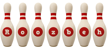 Roozbeh bowling-pin logo