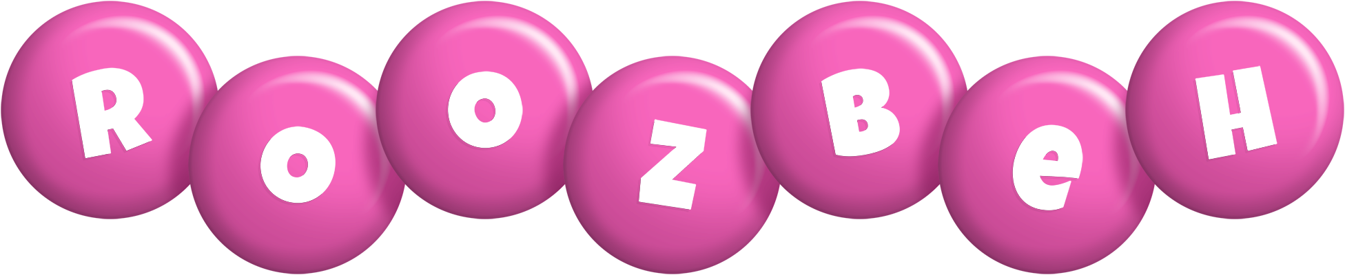 Roozbeh candy-pink logo