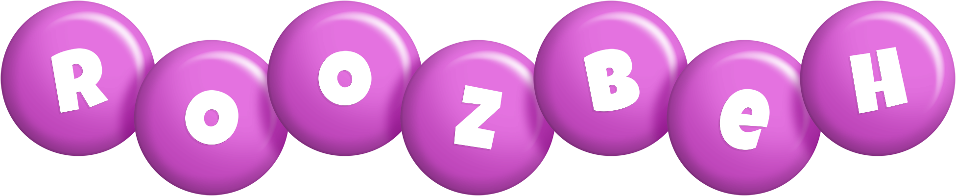 Roozbeh candy-purple logo
