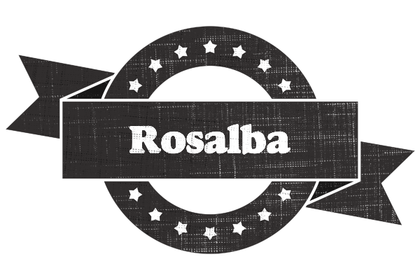 Rosalba grunge logo