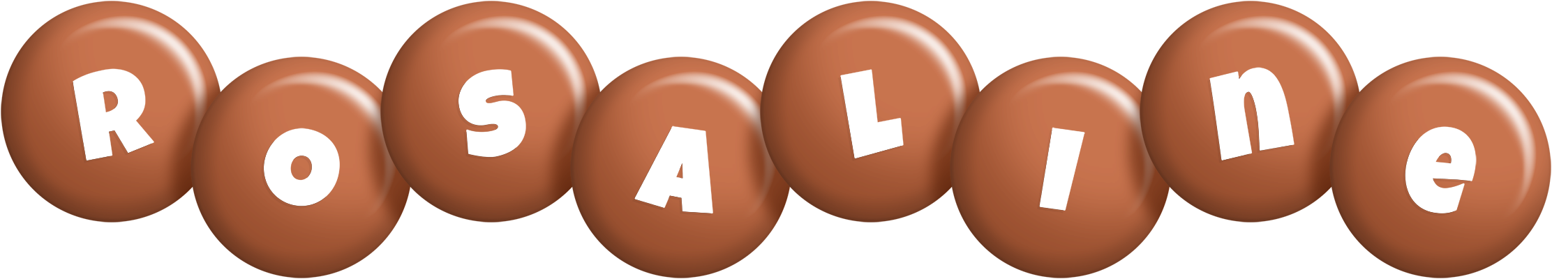 Rosaline candy-brown logo