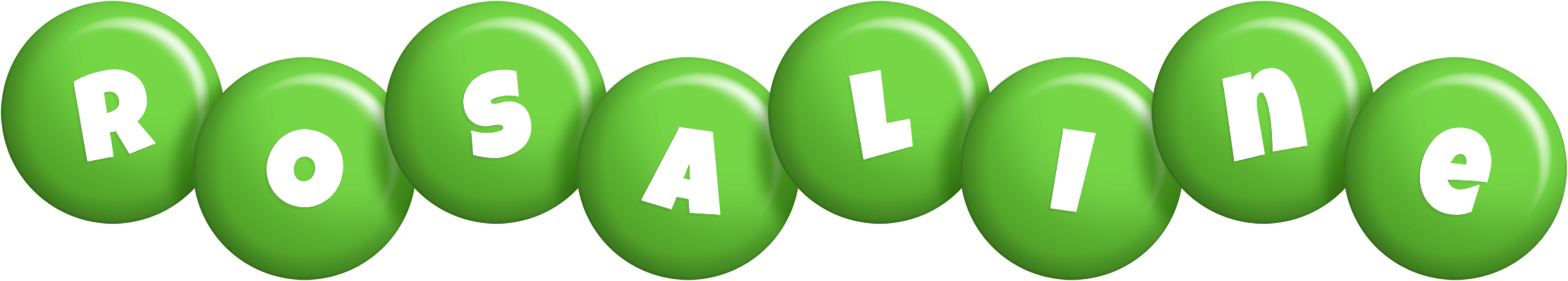 Rosaline candy-green logo