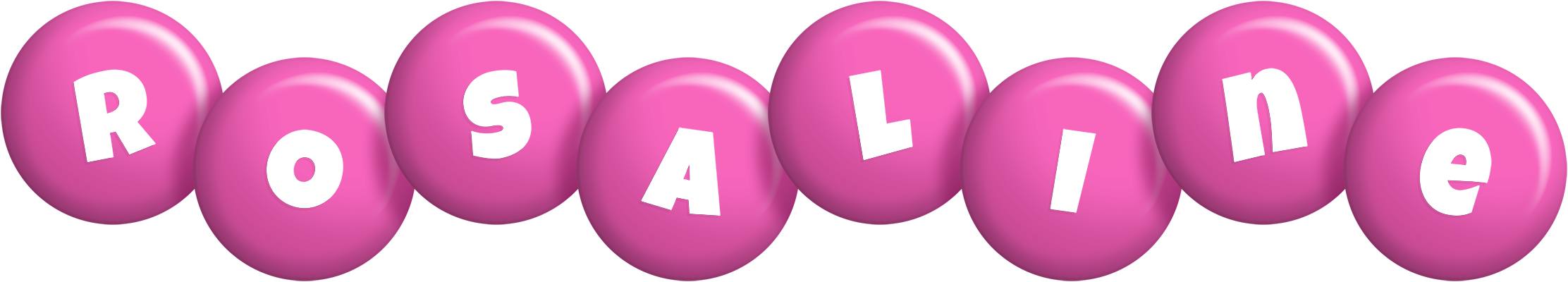 Rosaline candy-pink logo