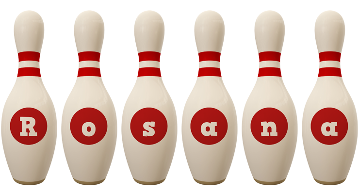 Rosana bowling-pin logo