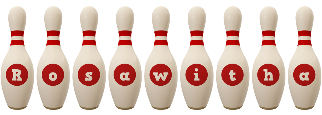 Rosawitha bowling-pin logo