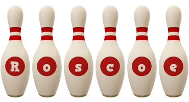 Roscoe bowling-pin logo