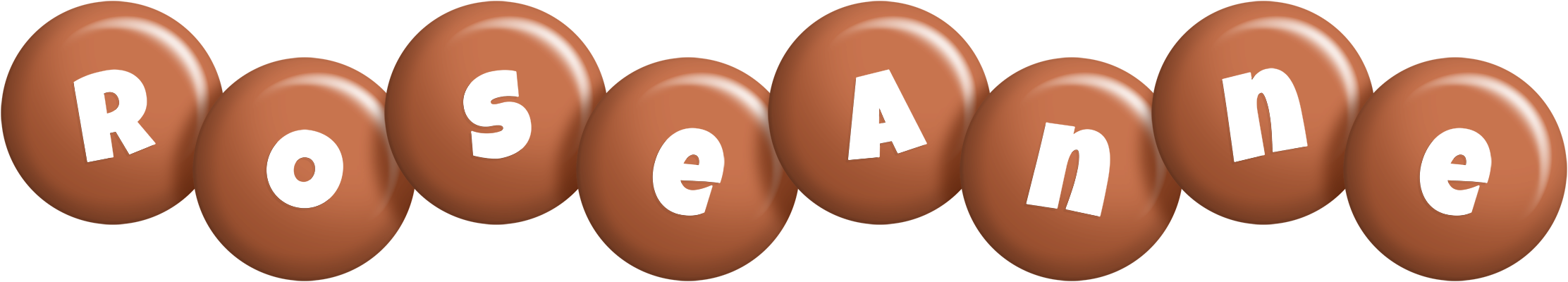 Roseanne candy-brown logo