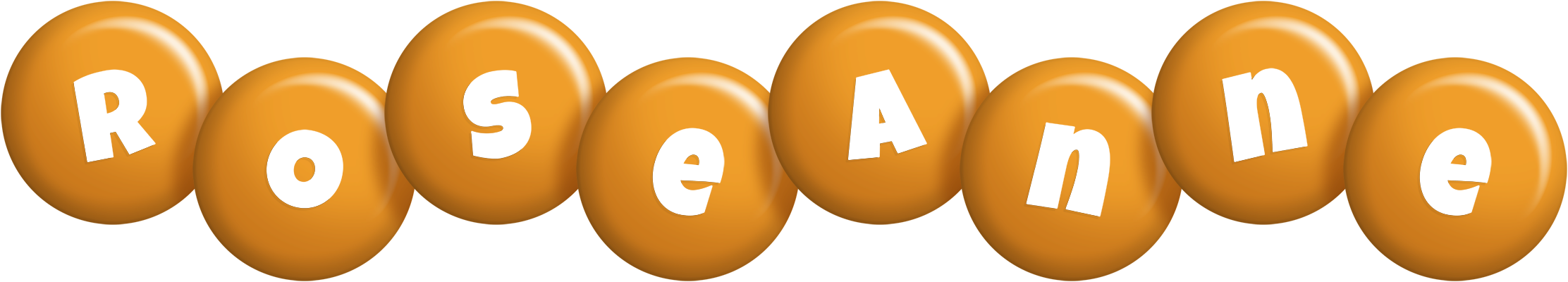 Roseanne candy-orange logo