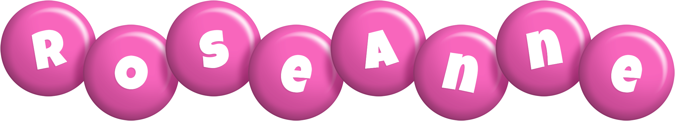 Roseanne candy-pink logo