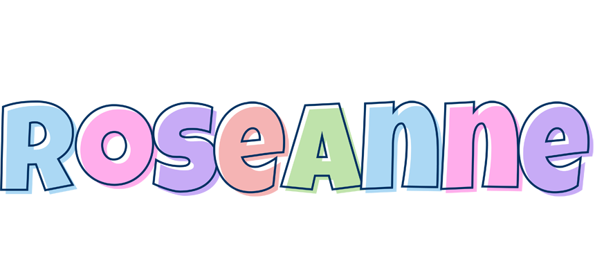 Roseanne pastel logo