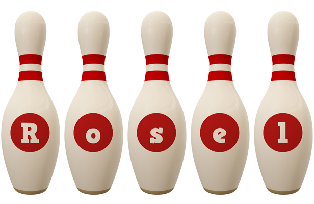 Rosel bowling-pin logo