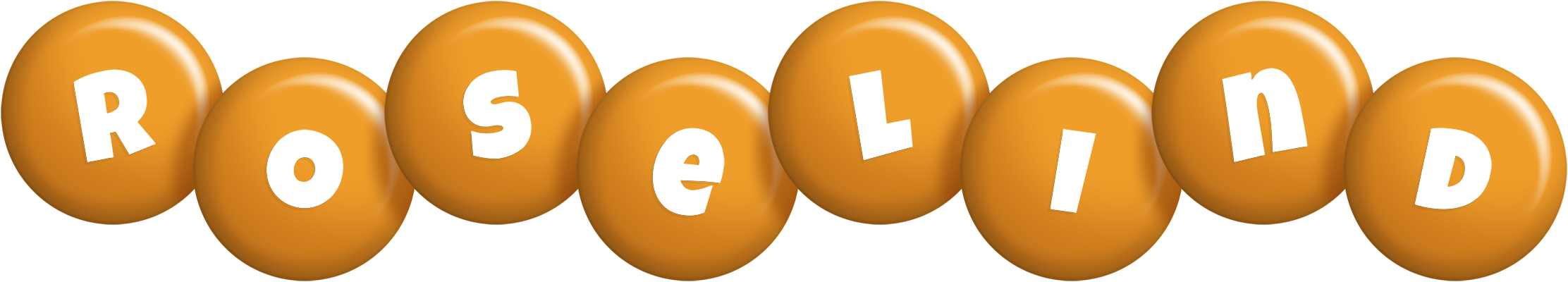 Roselind candy-orange logo