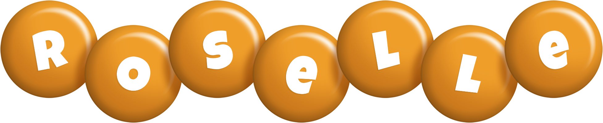 Roselle candy-orange logo