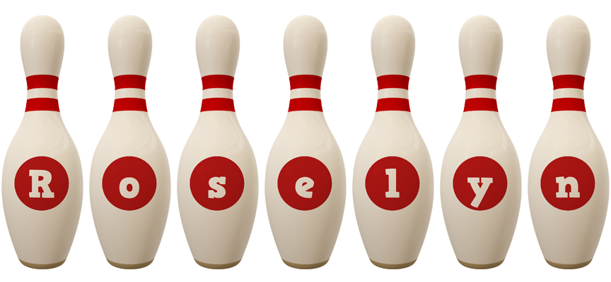 Roselyn bowling-pin logo