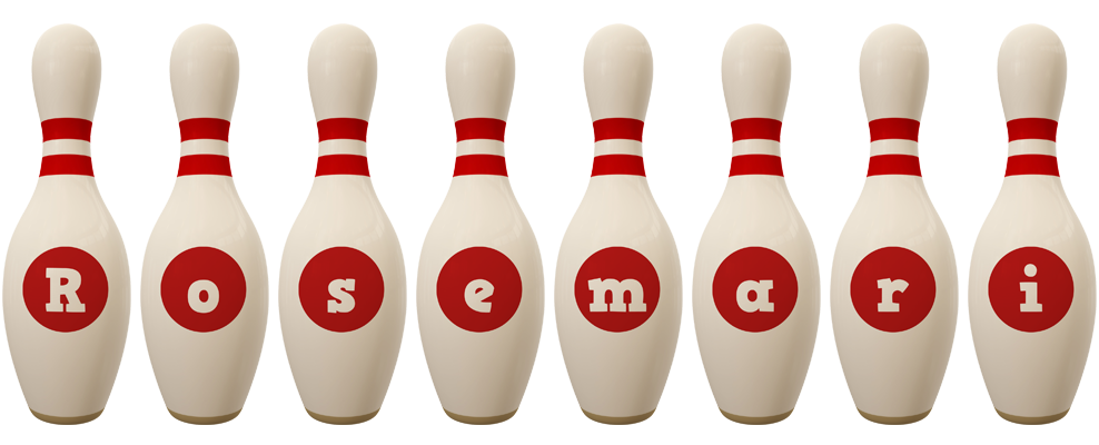 Rosemari bowling-pin logo