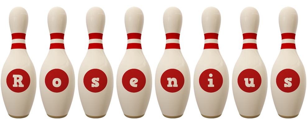 Rosenius bowling-pin logo