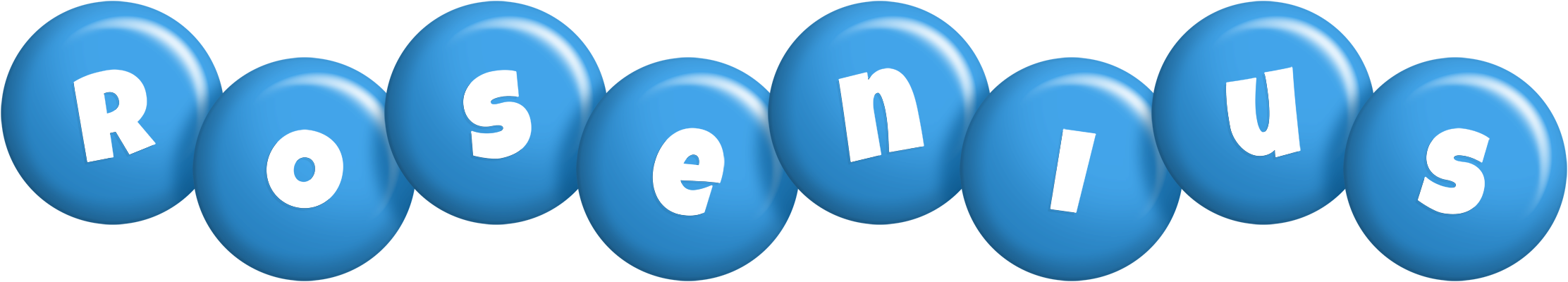 Rosenius candy-blue logo