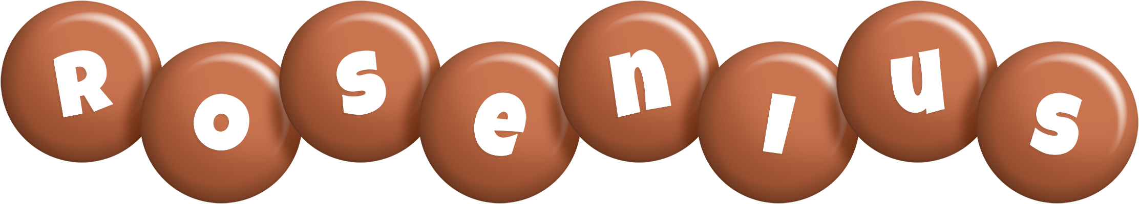 Rosenius candy-brown logo