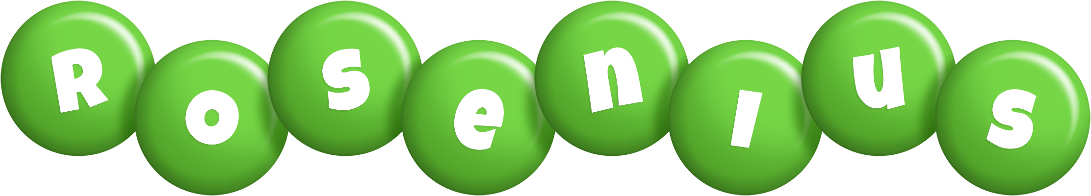 Rosenius candy-green logo
