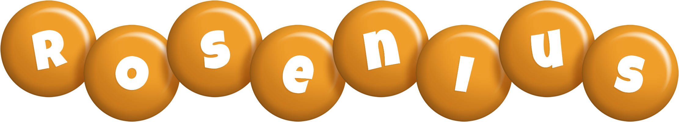 Rosenius candy-orange logo