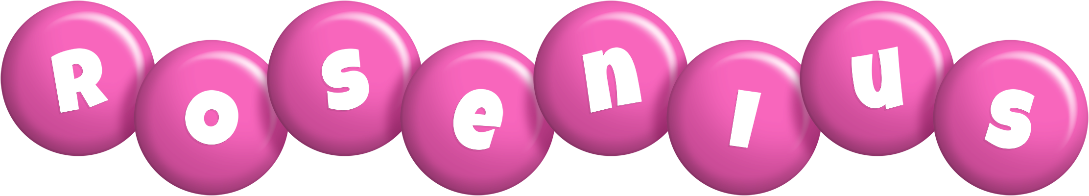 Rosenius candy-pink logo