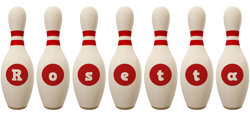 Rosetta bowling-pin logo