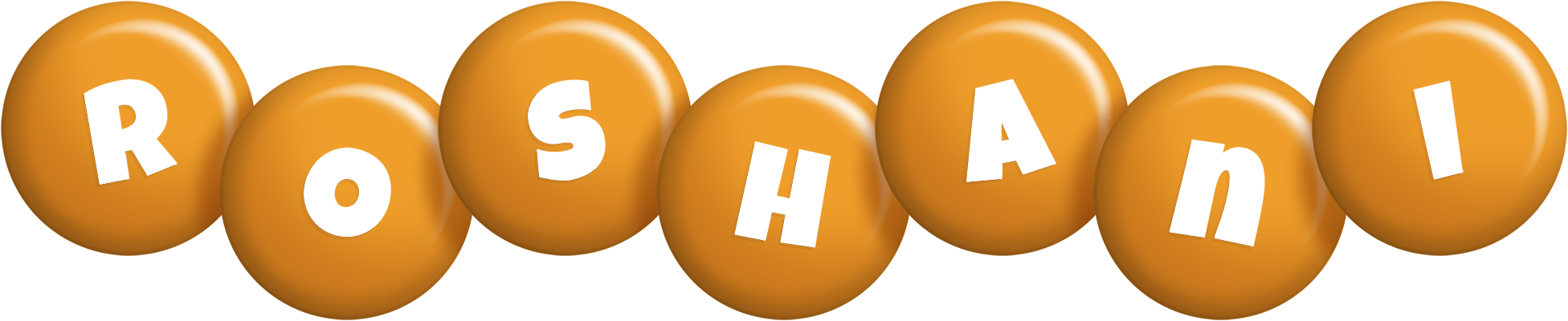 Roshani candy-orange logo
