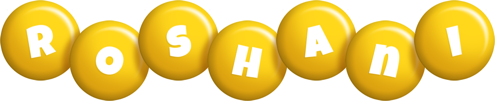 Roshani candy-yellow logo