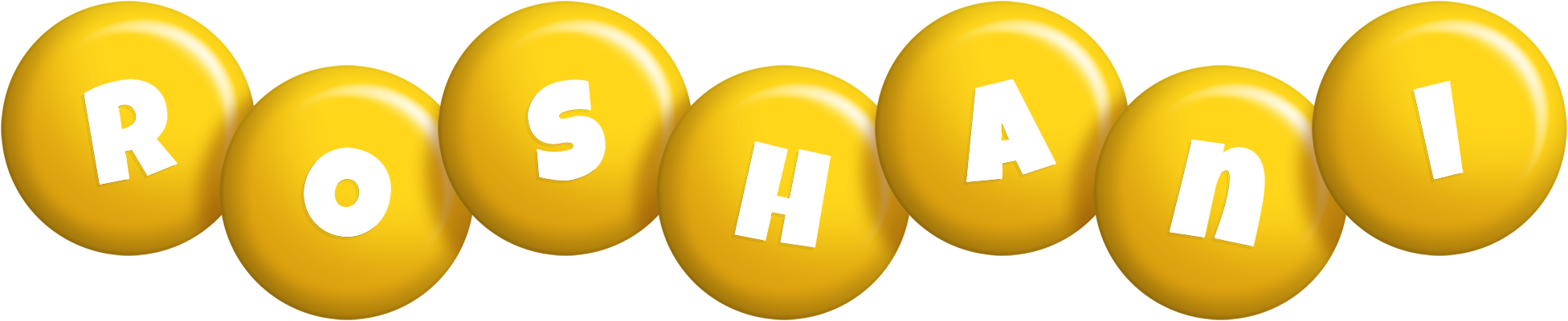 Roshani candy-yellow logo