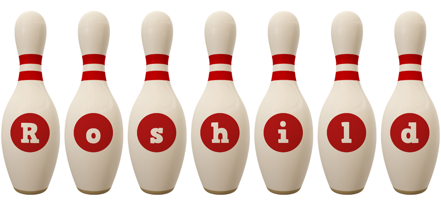 Roshild bowling-pin logo