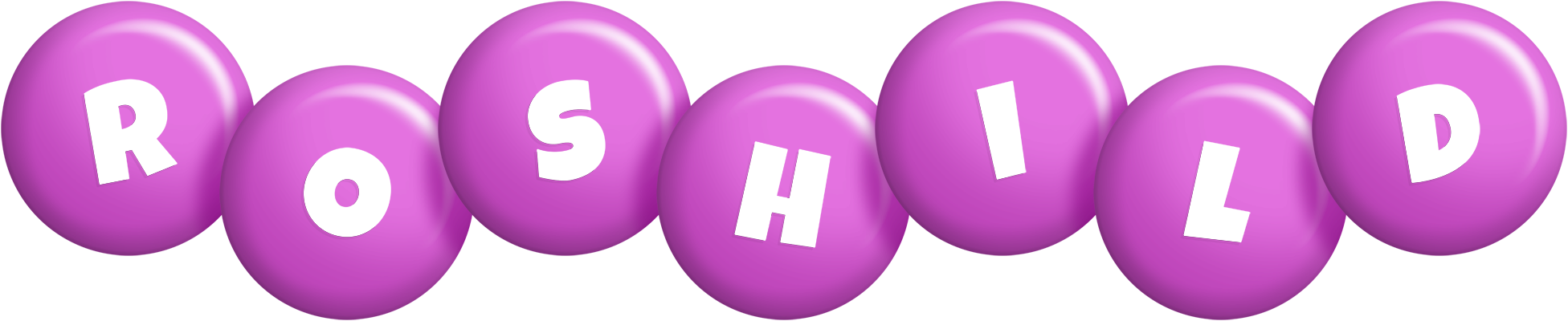 Roshild candy-purple logo