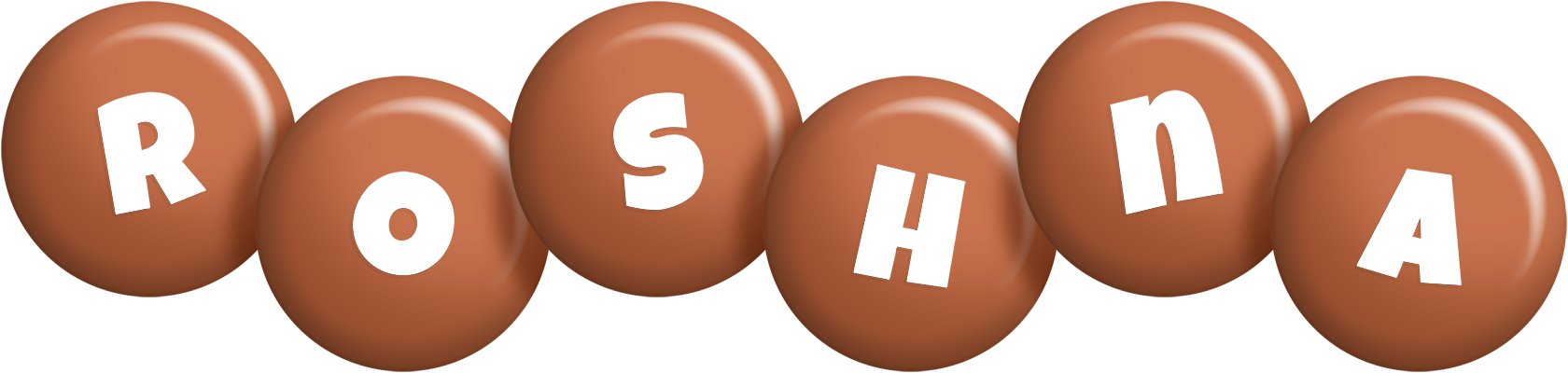 Roshna candy-brown logo