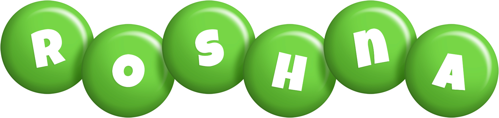 Roshna candy-green logo