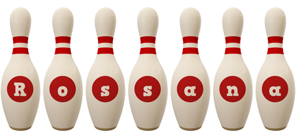 Rossana bowling-pin logo