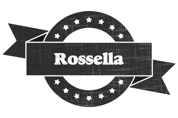 Rossella grunge logo