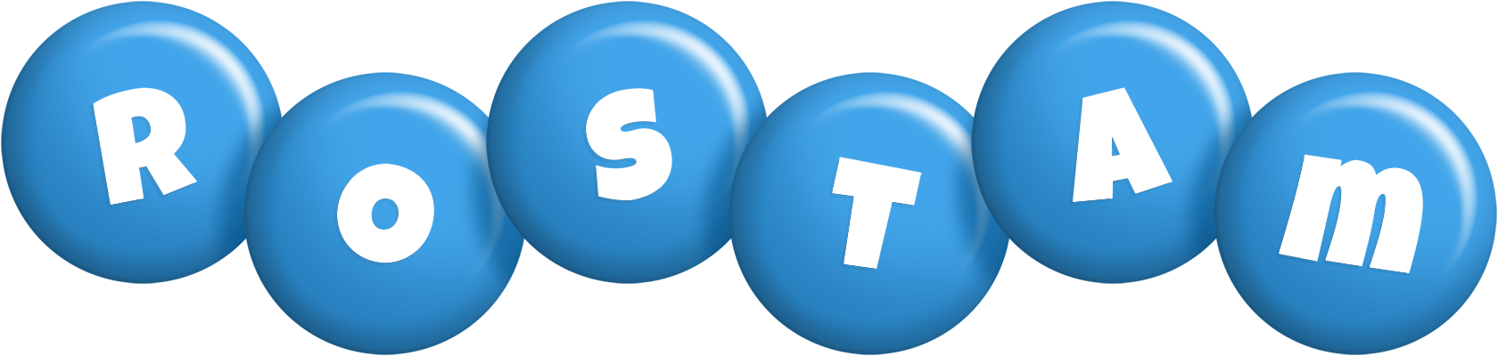 Rostam candy-blue logo