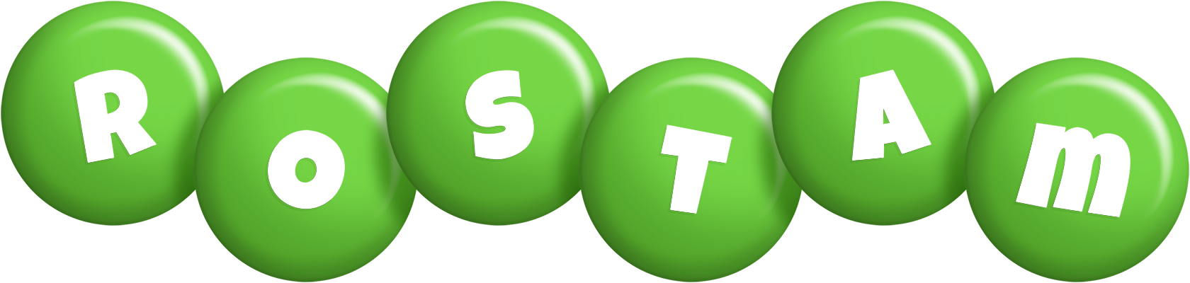 Rostam candy-green logo