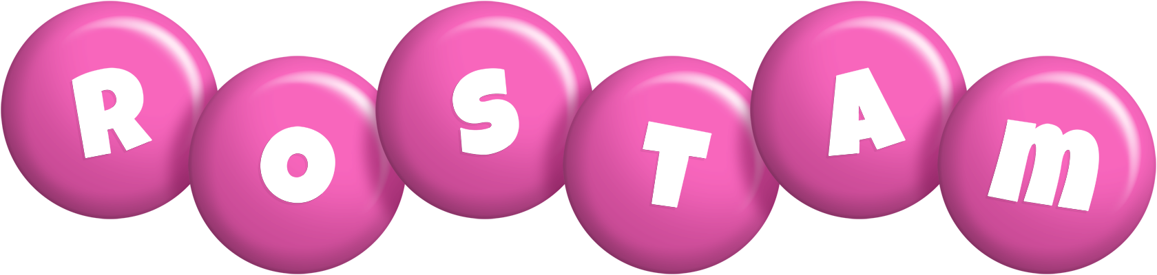Rostam candy-pink logo