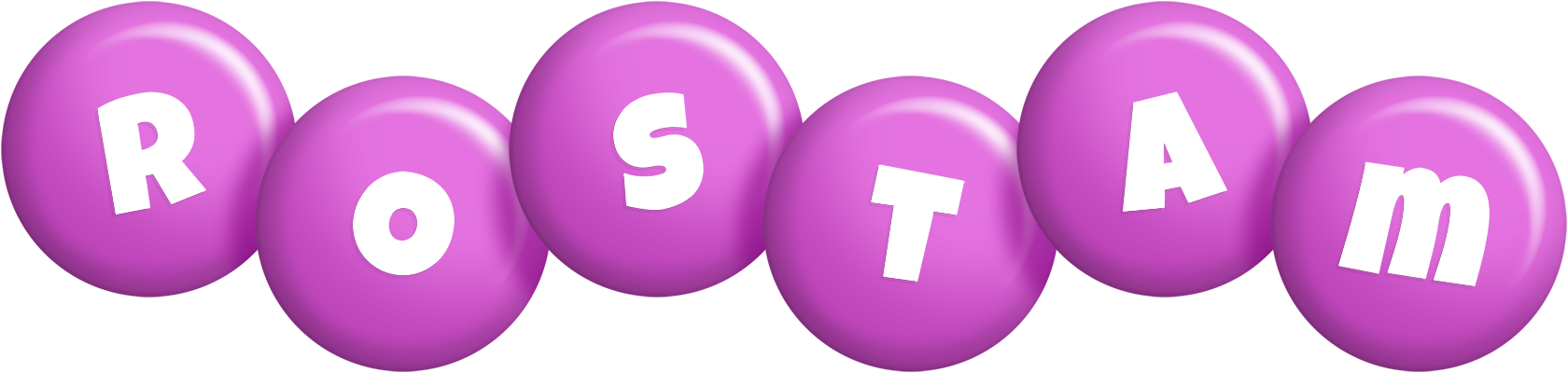 Rostam candy-purple logo