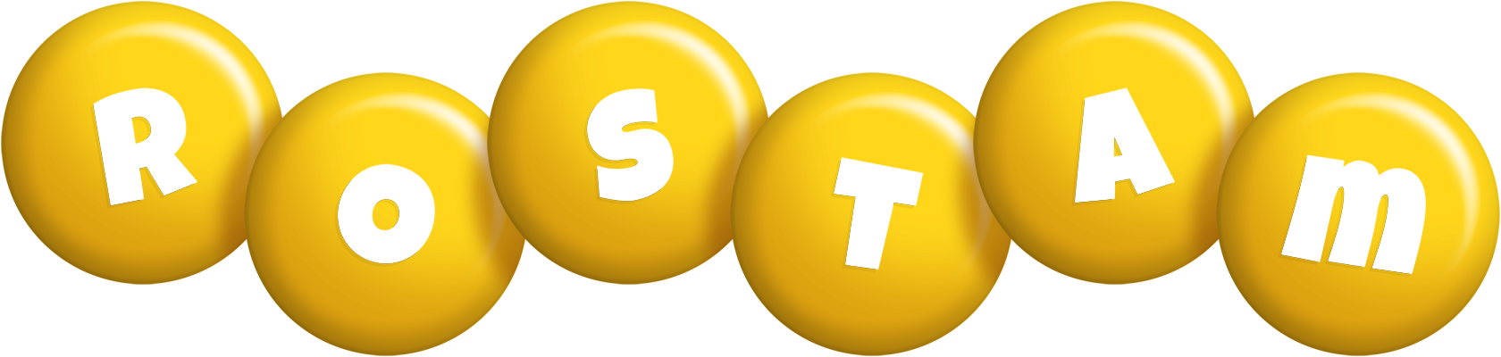 Rostam candy-yellow logo