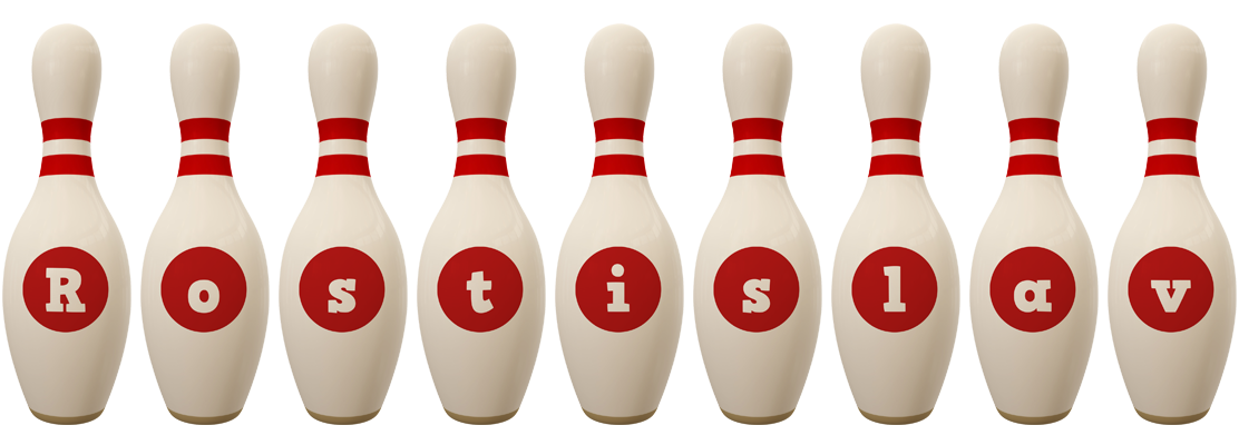 Rostislav bowling-pin logo