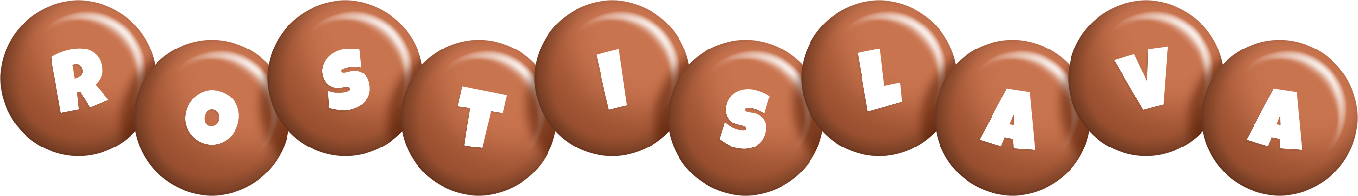 Rostislava candy-brown logo
