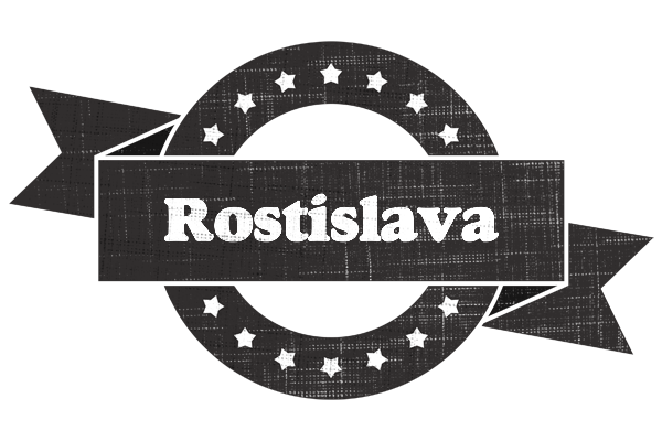 Rostislava grunge logo