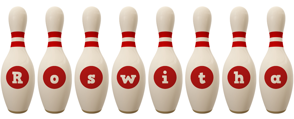 Roswitha bowling-pin logo