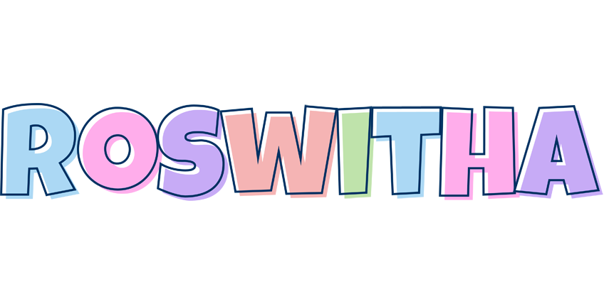 Roswitha pastel logo